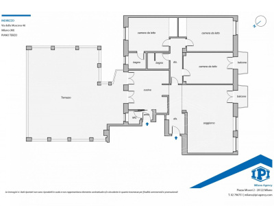 Quadrilocale con terrazzo in Via Della Moscova 46/9 - Milano (MI)