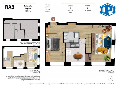 Prestigioso trilocale duplex in Corso Raffaello 28 - Torino (TO)